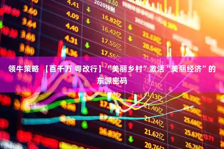 领牛策略 【百千万 粤改行】“美丽乡村”激活“美丽经济”的东源密码